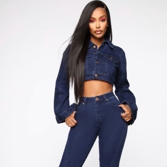 Fashion Nova Cardi B Denim Set 